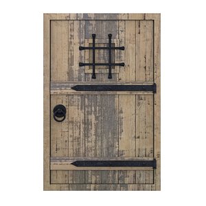 wooden medieval door 3D