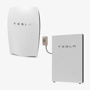 Tesla Powerwalls Collection 3D model