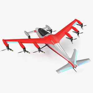 Kittyhawk Self Flying Taxi Red Rigged