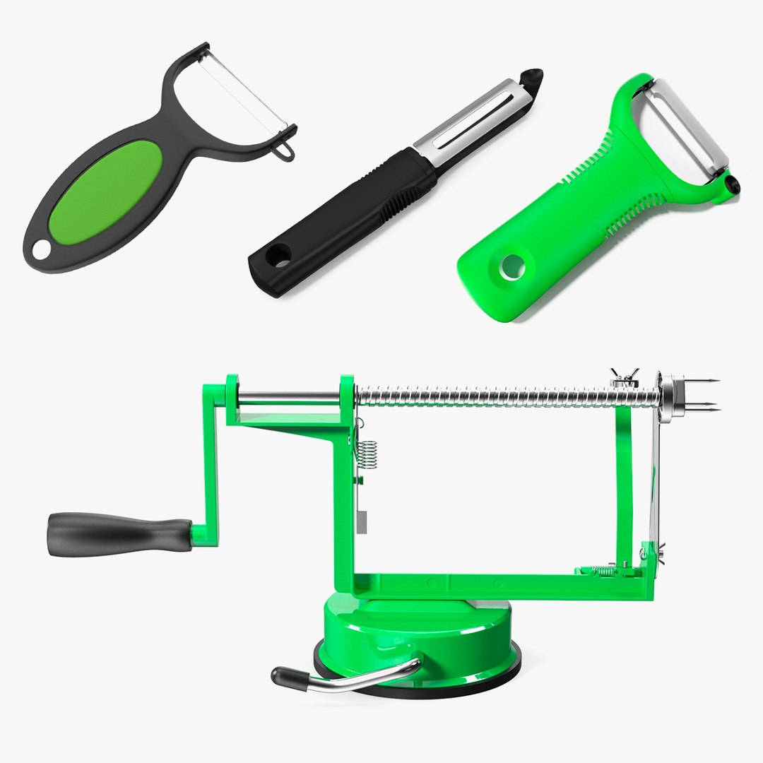 Vegetable Peelers Collection 2 3D model preview