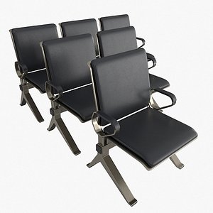 Airport Seats set of 3 3D model