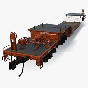 Heavyweight 8-Axle Depressed Center Flat Car