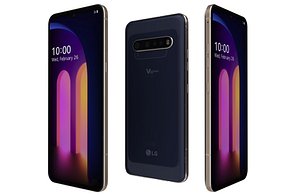 LG V60 ThinQ Classy Blue Low Poly 3D model