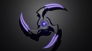 A Shuriken with glow effect model