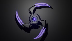 A Shuriken with glow effect