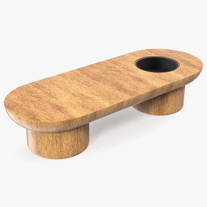Outdoor Table Bench Wood 3D
