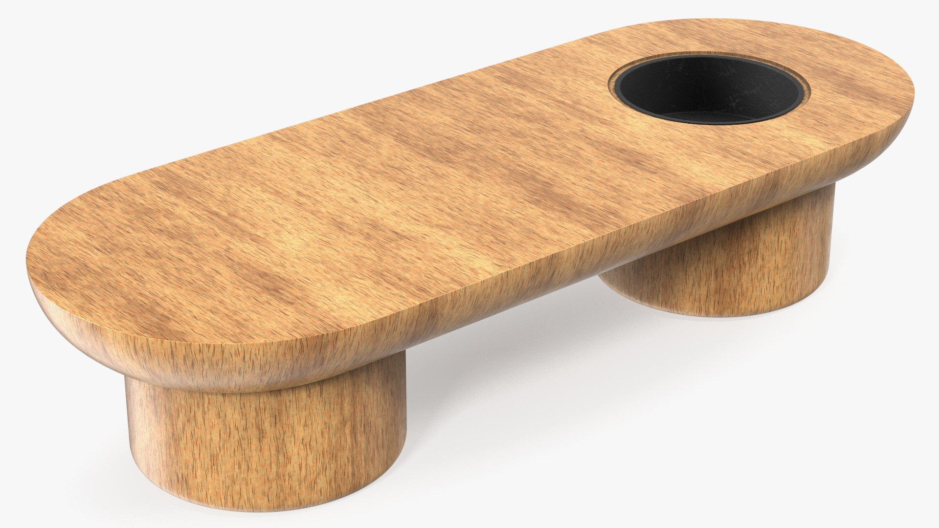 Outdoor Table Bench Wood 3D model preview