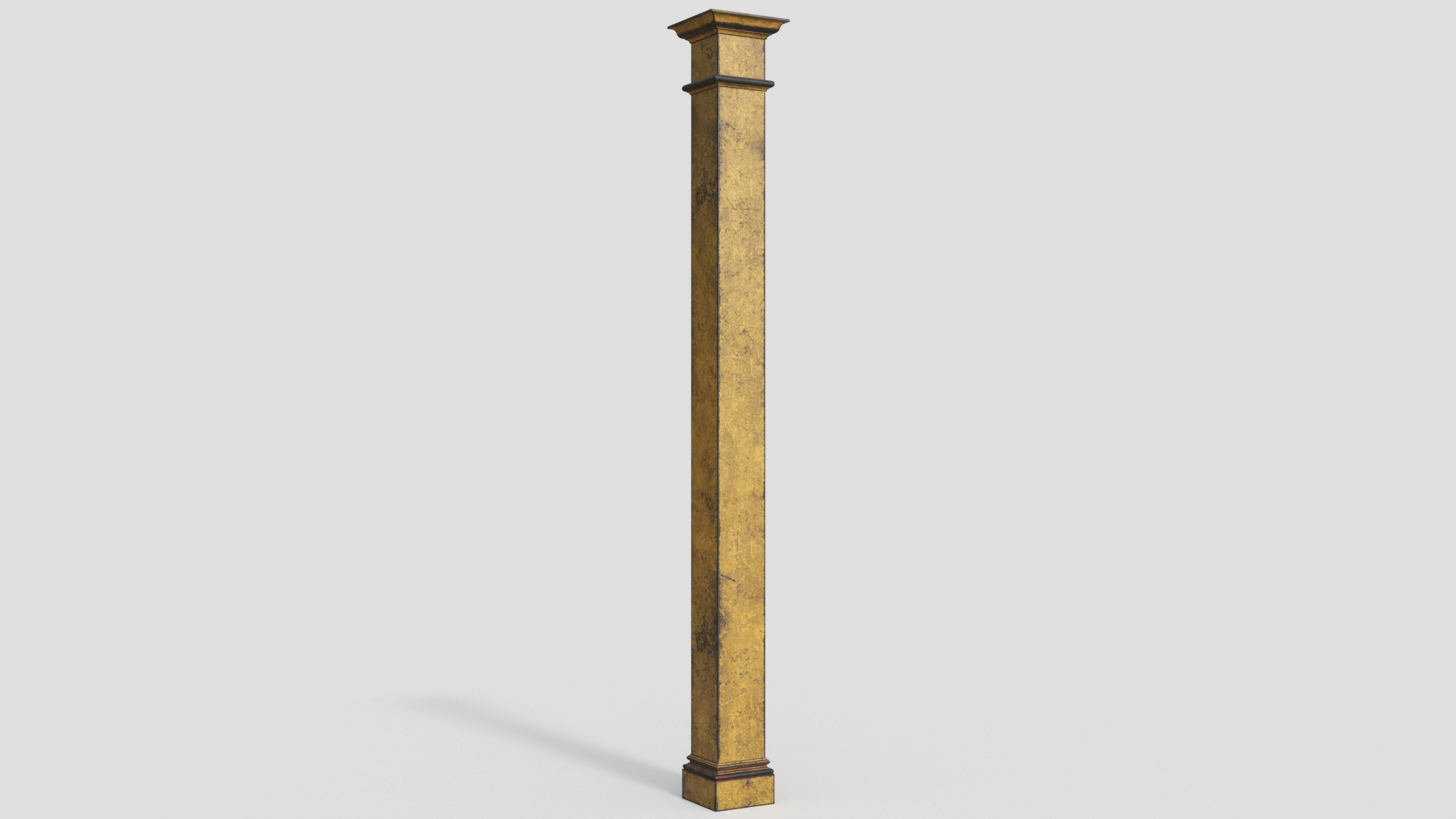 Golden Square Column 3D - TurboSquid 1724045