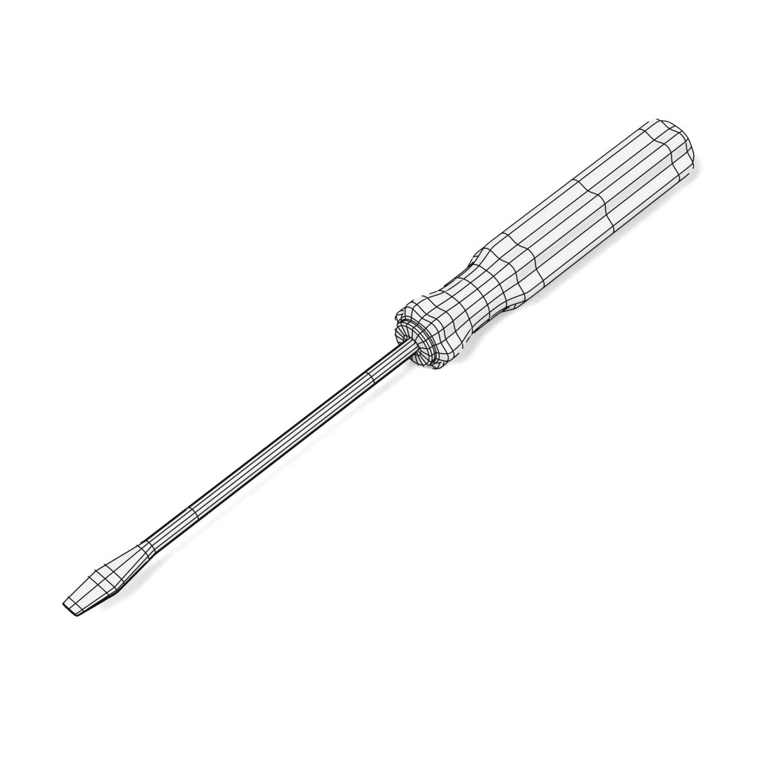 Screw Screwdriver Driver 3d 3ds