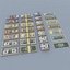 ドル米ドルマネースタックパック3Dモデル