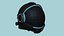3D Astronaut Helmet 07 - Full Black - Character Design Fashion model