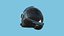 3D Astronaut Helmet 07 - Full Black - Character Design Fashion model