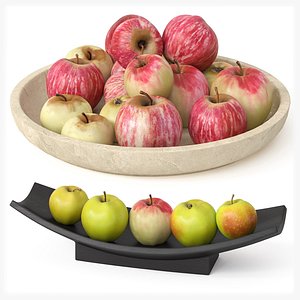 Decorative set of fruits 3D