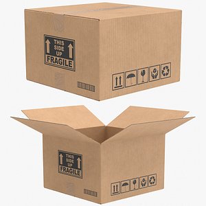 Cardboard Box 4 V1 Collection 3D model