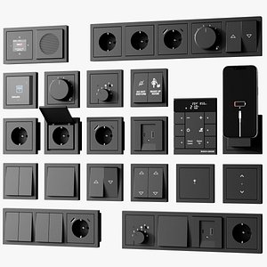 sockets and switches 3D model