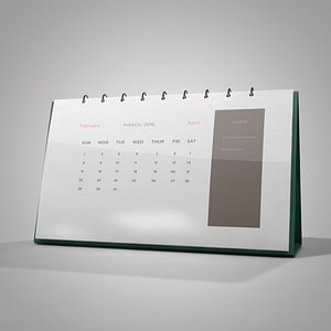 3d calendar turn pages model