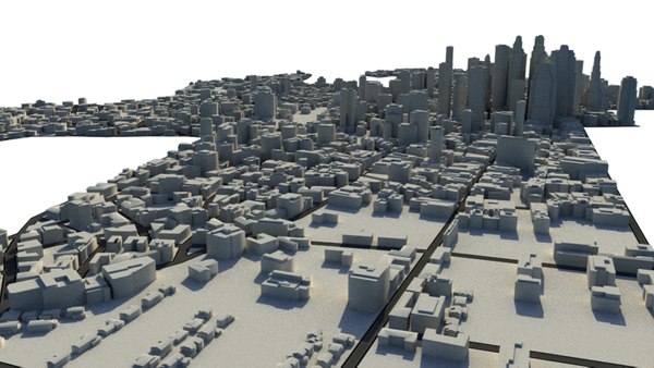 Cityscape city 3D model - TurboSquid 1172119