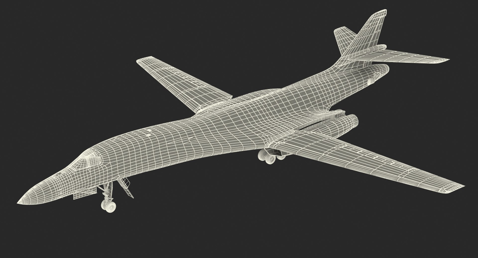 Strategic Bomber Rockwell B-1 3d Max