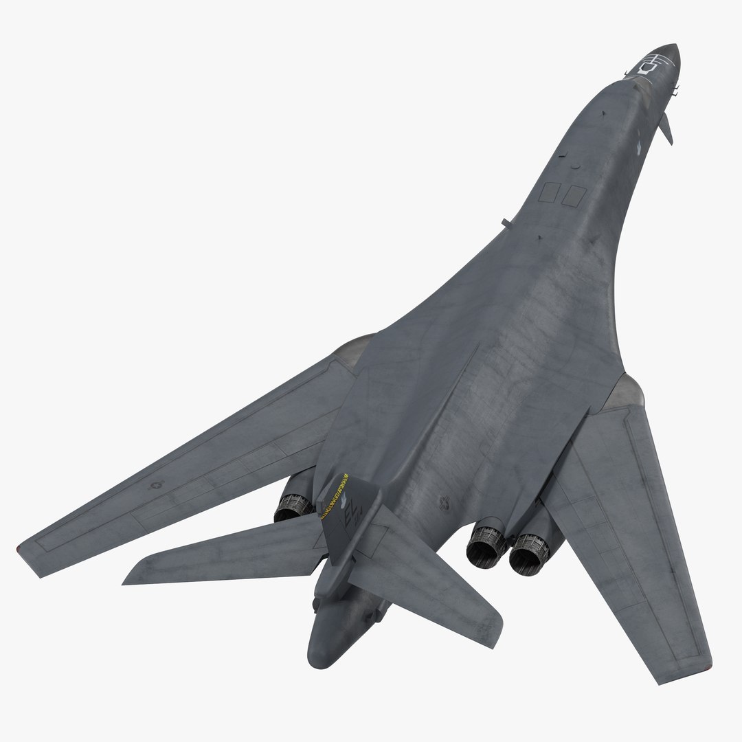 Strategic Bomber Rockwell B-1 Lancer Rigged 3D model preview