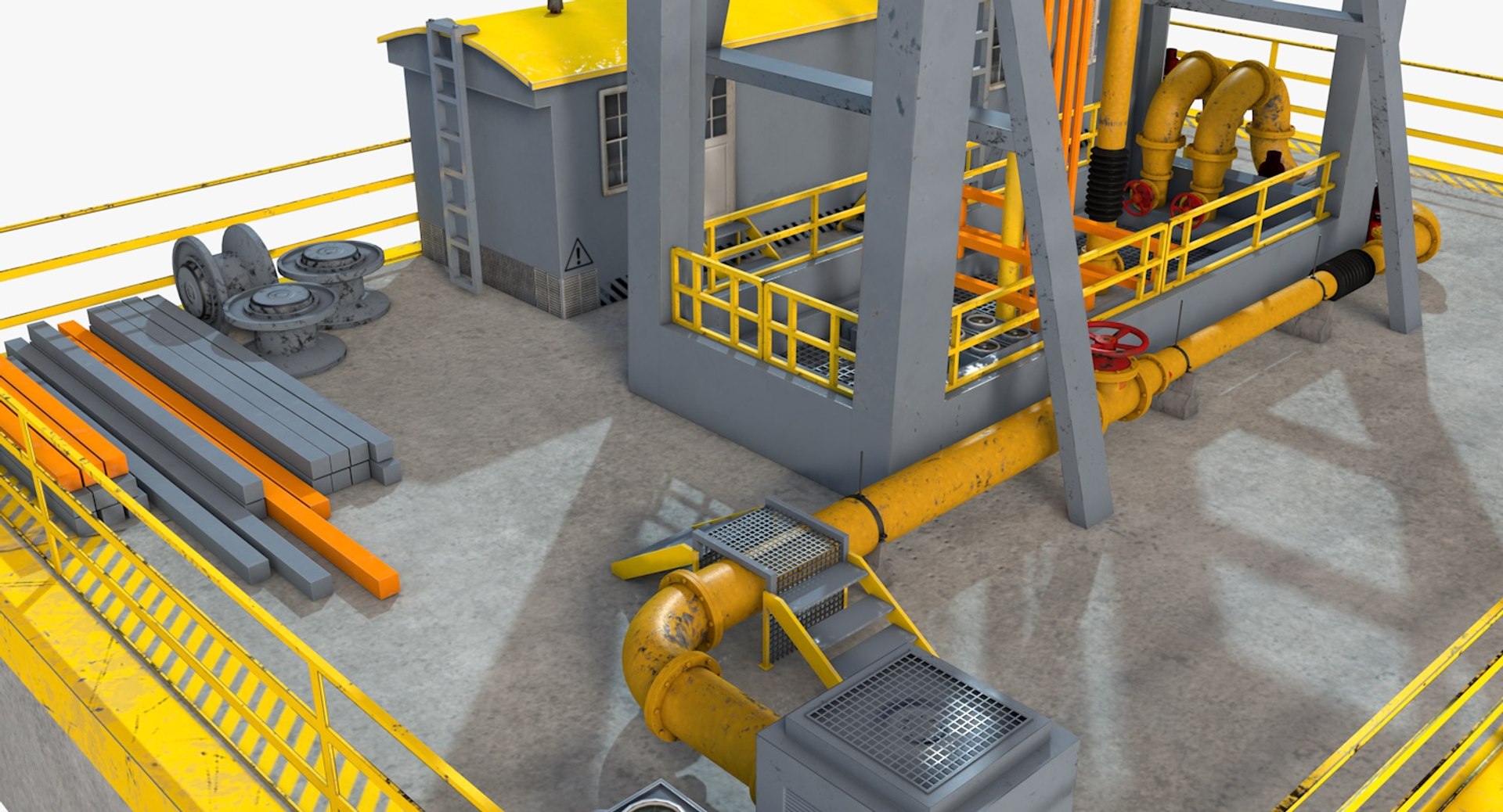 Industrial rig 3D model - TurboSquid 1300985