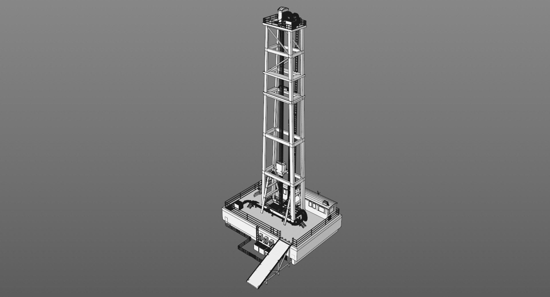Industrial rig 3D model - TurboSquid 1300985