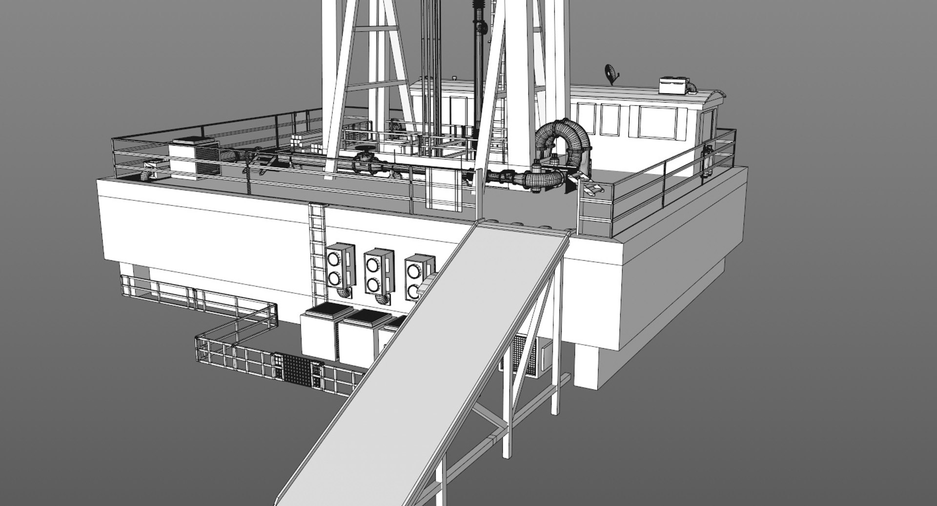 Industrial rig 3D model - TurboSquid 1300985