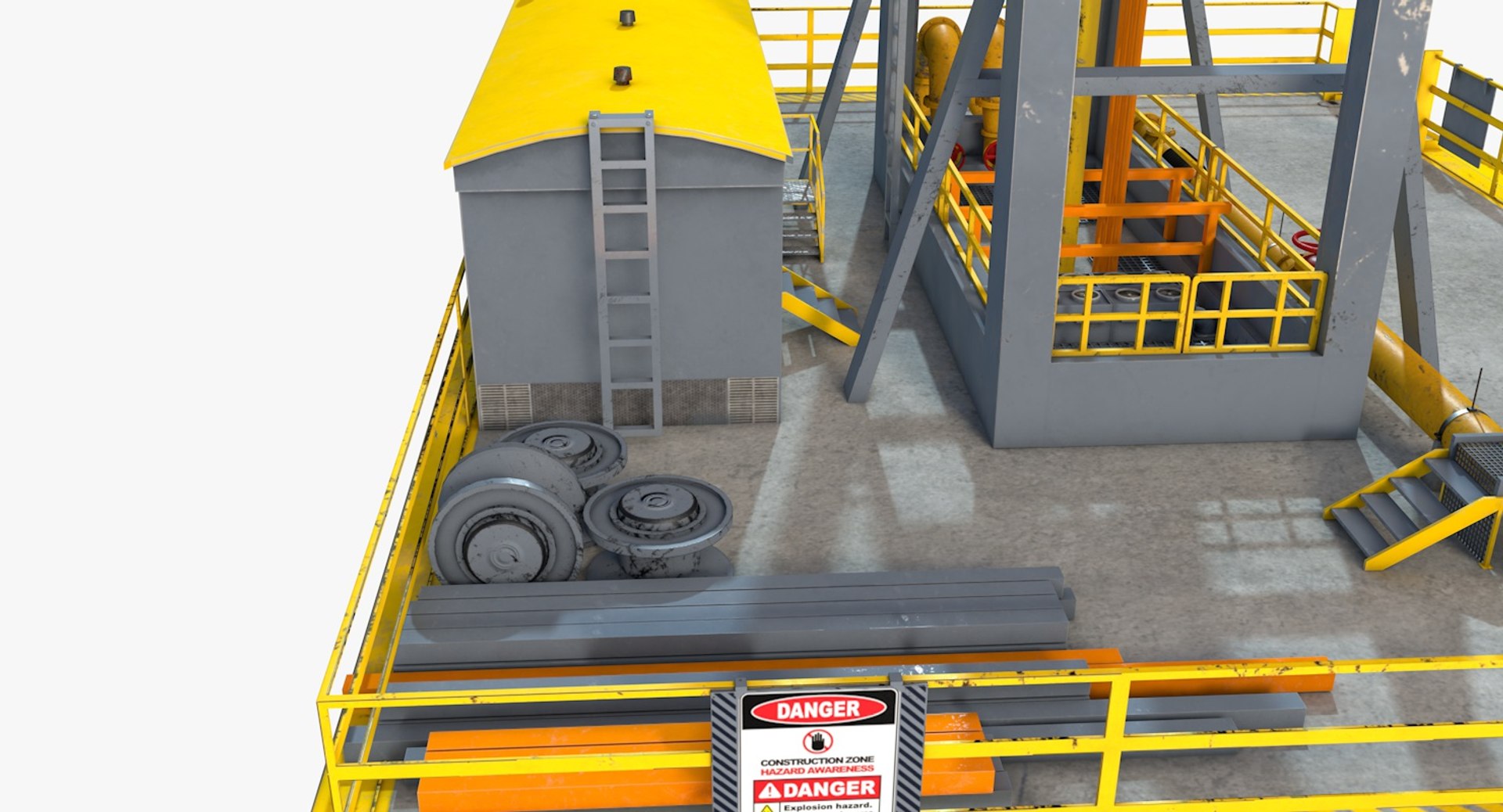 Industrial rig 3D model - TurboSquid 1300985