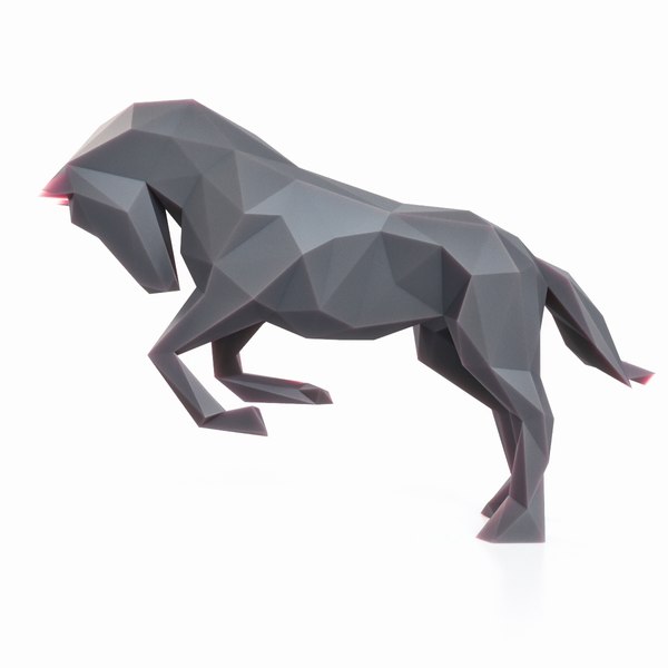 modèle 3D de Cheval Pose Low Poly - TurboSquid 1436485