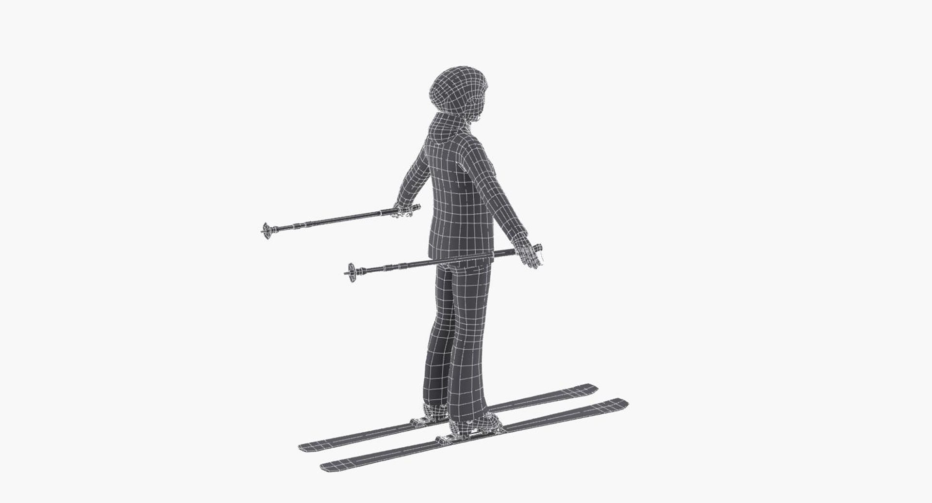 3d model ski boots