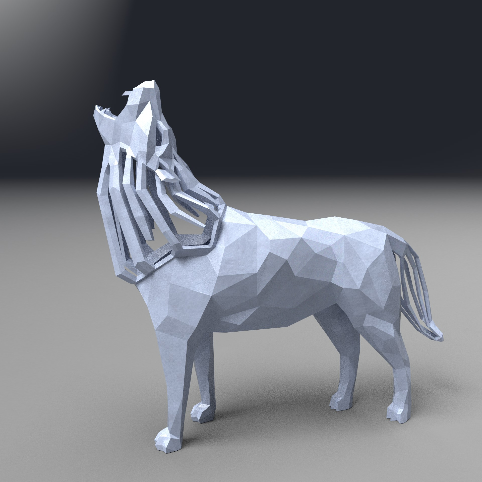 wolf statuette