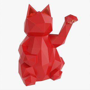 Decorative Stylized Lucky Cat Statuette