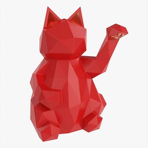 Decorative Stylized Lucky Cat Statuette