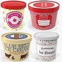 Colección de envases de helado