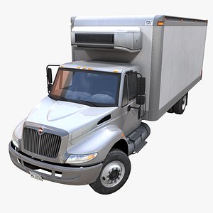 Industrial box truck PBR model