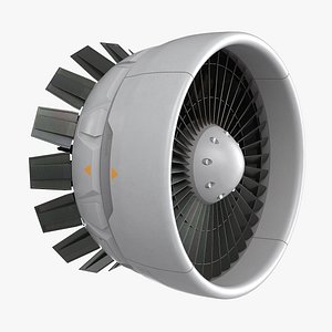 Propulsion Jet Rotor White Rigged for Maya