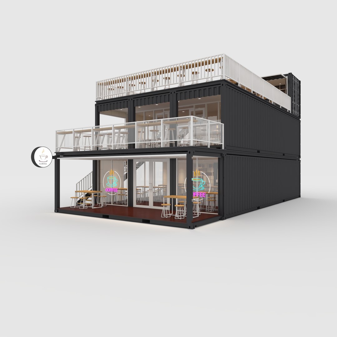 Container Cafe 10 3D Model - TurboSquid 2201480