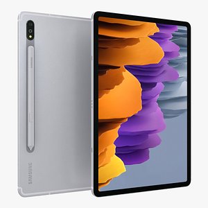 Samsung Galaxy Tab S7 Mystic Silver 3D model