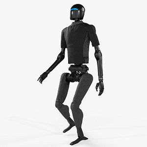 AI Humanoid Robot Rigged For Blender Animated Set 3D