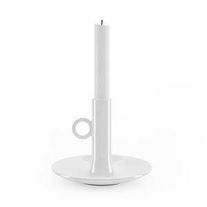 3d white candlestick candle