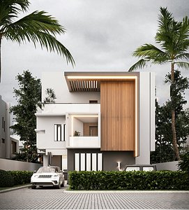 Modern style villa high-end fashion self-built home stay hotel building holiday villa 3D model
