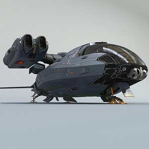 3D Sci-Fi Support Spaceship model