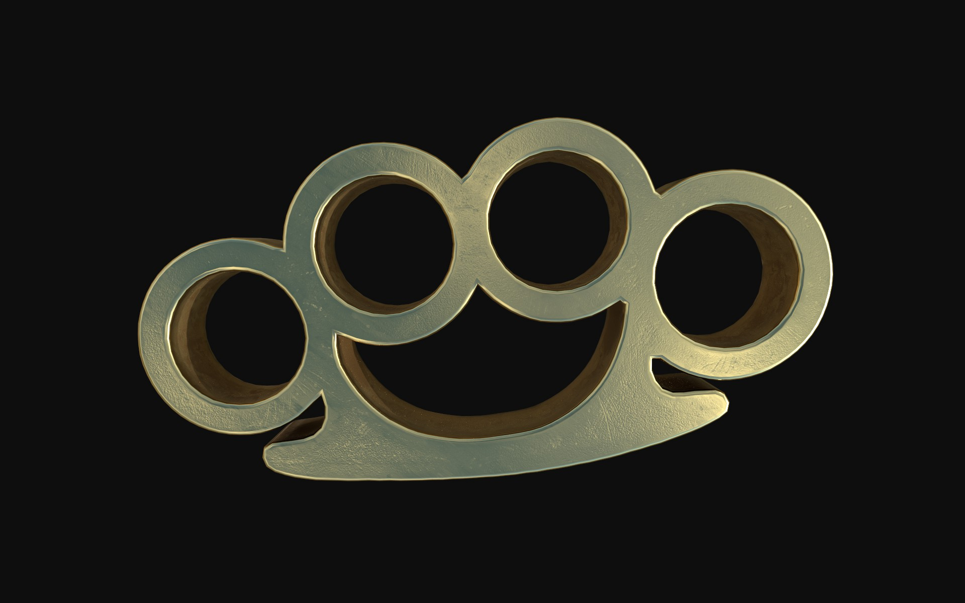 Gold brass knuckles 3D model - TurboSquid 1664076