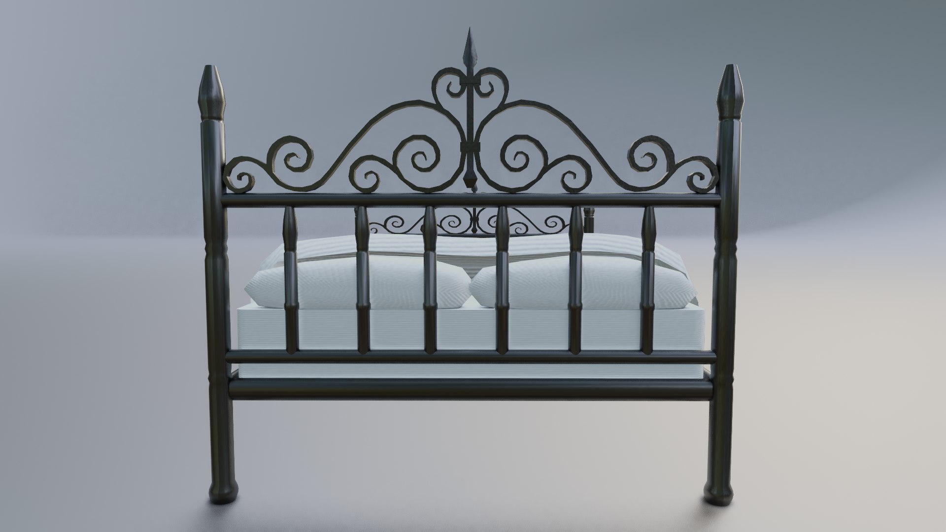 Free 3D Model Iron Bed TurboSquid 1979042
