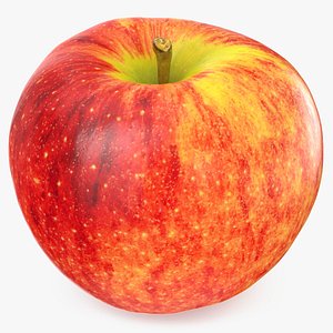 3D Large Gala Apple 02 model