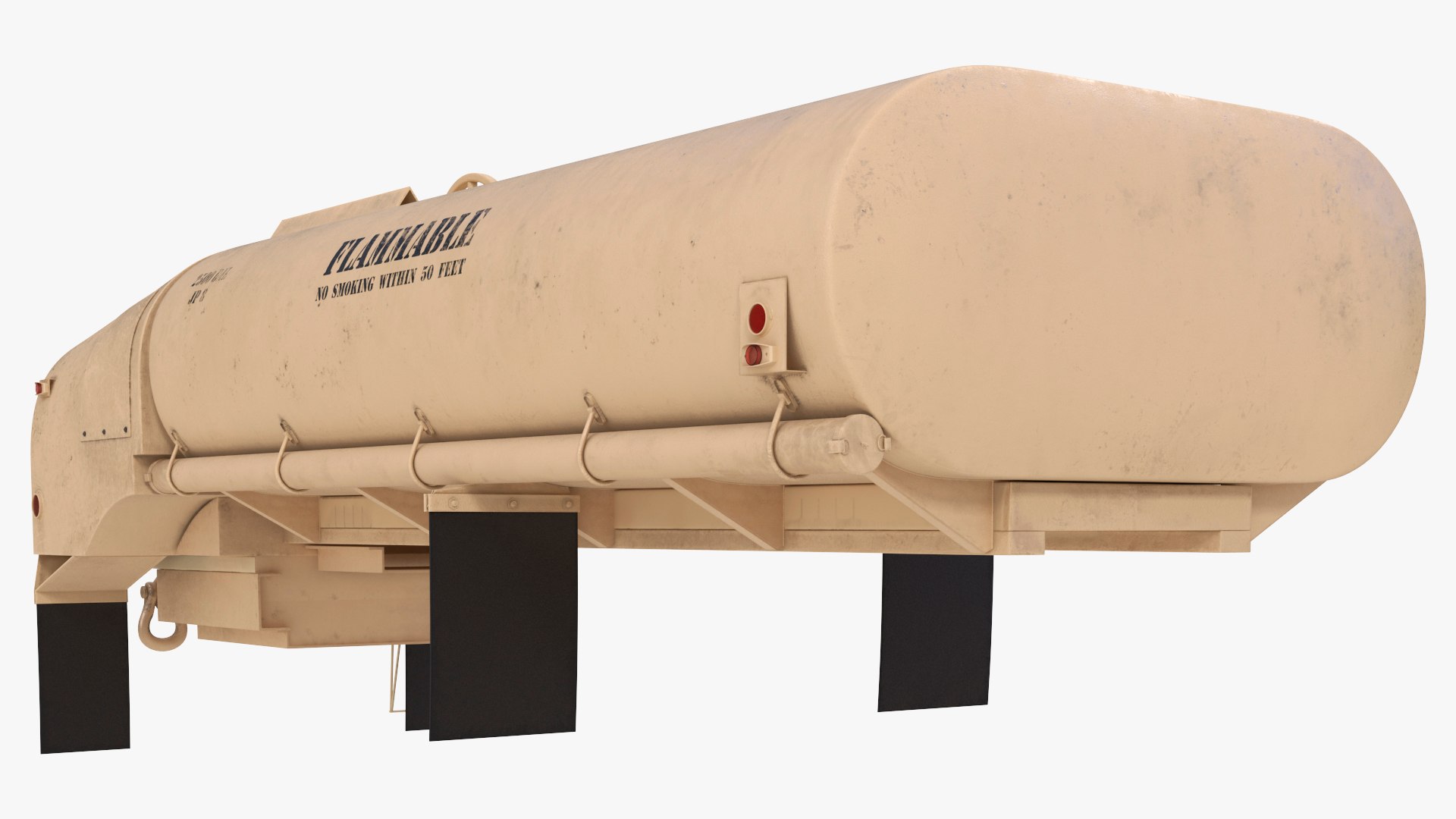 3D Military Fuel Tank Trailer Module With Pump Unit Desert Rigged ...