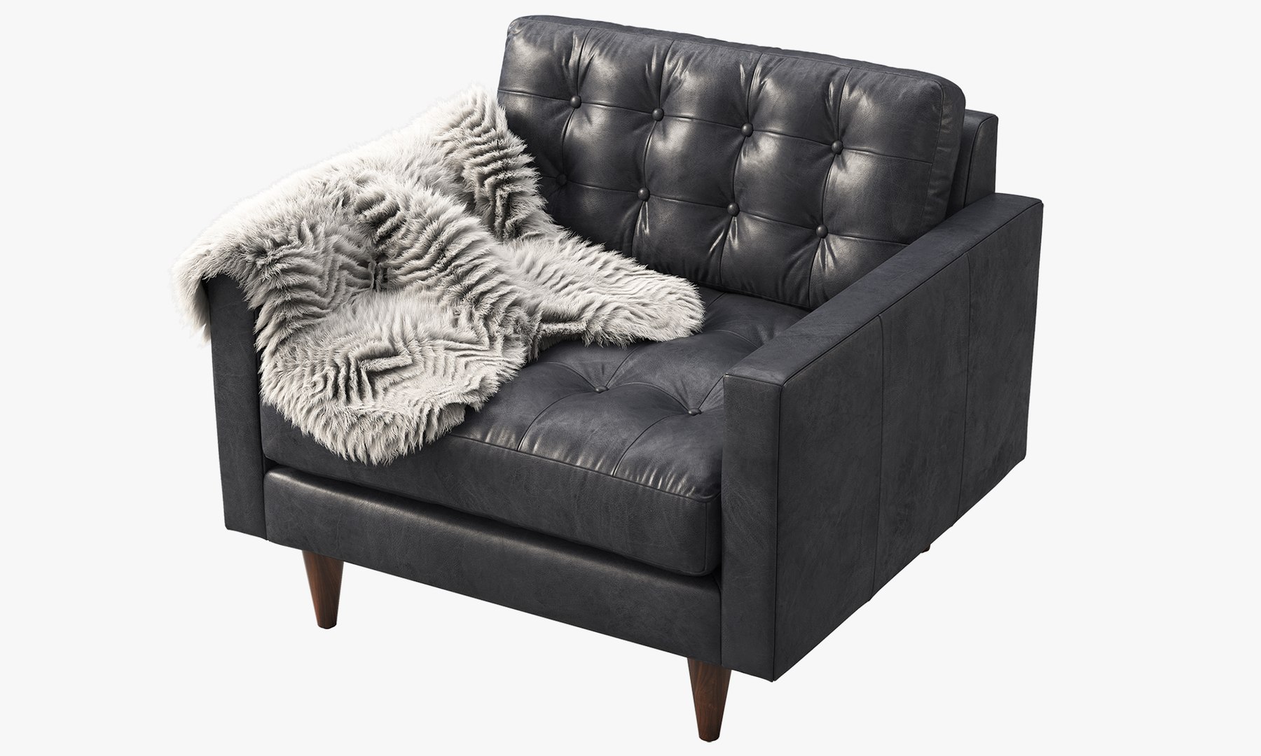 Joybird Eliot Leather Chair 3D Model TurboSquid 1967110