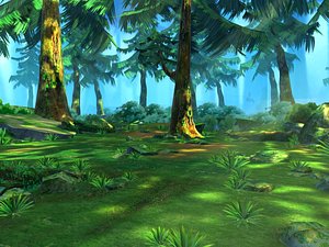 3D forest scene