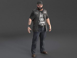 Outlaw Biker Harley Rider