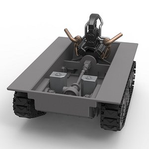 Diecast Fun Short Monster tank Base Scale 1 to 25 3D model