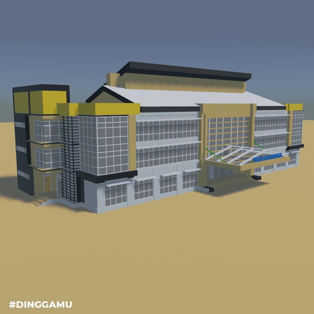 3D Building Commercial Lowpoly highpoly Cartoon 3D Dinggamu ...